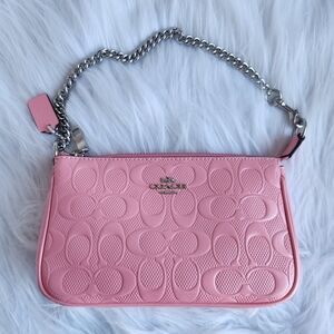 Coach Embossed Pink Shoulder Bag